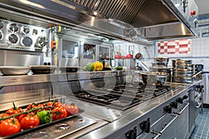 Professional restaurant kitchen