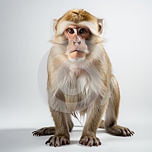 Professional Rhesus Macaque Photo: Full Body, Realistic 8k Uhd Image photo