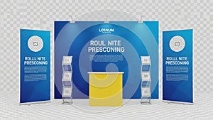 Professional roll-up display for roul nite prescreening