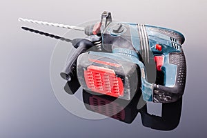 Professional rotary hammer on black