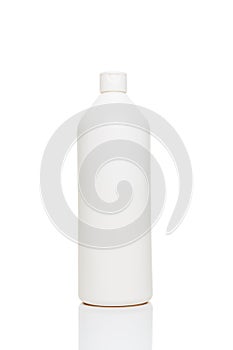 Professional salon 1 litre shampoo, conditioner or lotion bottle isolated on white