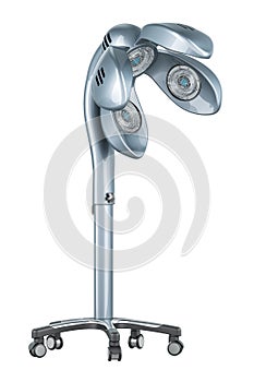 Professional Salon Standing Hair Hood Dryer Infrared Lamp Color Heater Processor, 3D rendering