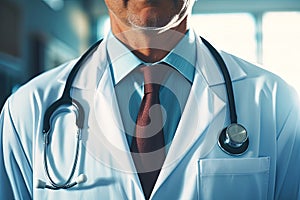 Professional Scientist in Lab Coat and Tie