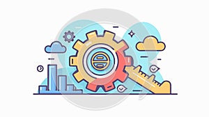 Professional Settings Gear Icon for Basic Web Design