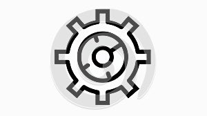 Professional Settings Gear Icon for Basic Web Design
