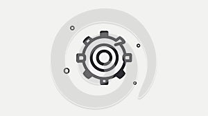Professional Settings Gear Icon for Basic Web Applications