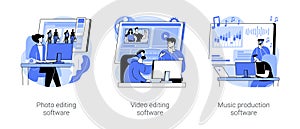 Professional software for creatives isolated cartoon vector illustrations se