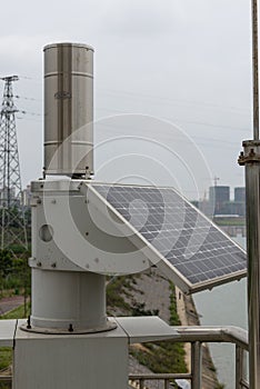 Professional solar energy testing equipment on hydrological station