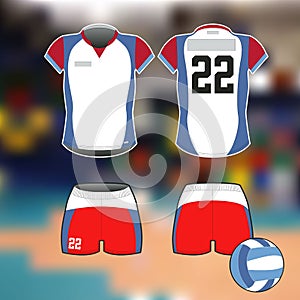 Professional sports form for volleyball. Isolated image.