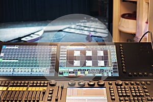 Professional stage lighting control console