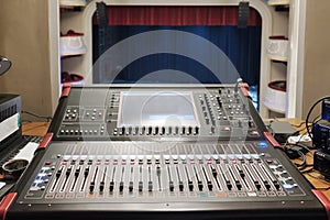 Professional stage lighting control console