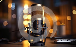 Professional Studio Microphone. created by generative artificial intelligence