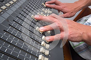 Professional studio mixing console