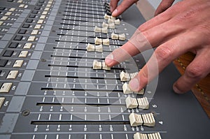 Professional studio mixing console