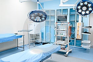 Professional surgery, operating room interior