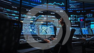 Professional IT Technical Support Specialists and Software Programmer Working on Computers in