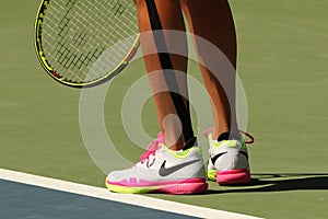 Professional tennis player Roberta Vinci of Italy wears Nike tennis shoes during her first round match at US Open 2016