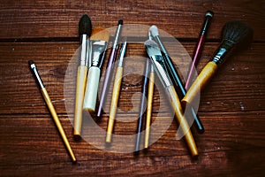 Professional tools of make-up artist