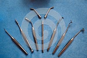 Professional tools for stomatology and maxillofacial surgery.