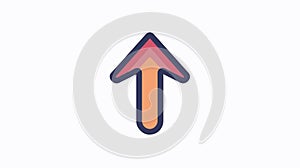 Professional Upload Arrow Icon for Basic Web Design Concept Usage
