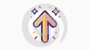 Professional Upload Arrow Icon for Basic Web Design Concept Usage