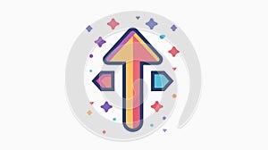 Professional Upload Arrow Icon for Basic Web Design Concept Usage