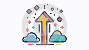 Professional Upload Arrow Icon for Basic web use and design optimization