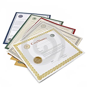 Certificates Vector Illustration