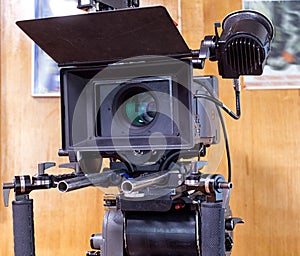 A professional video camera.