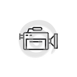 Professional video camera line icon