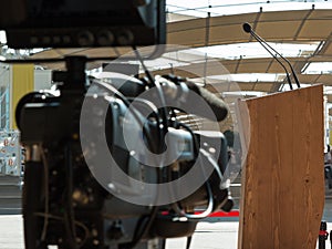 Professional Video Camera ready for Conference Broadcasting