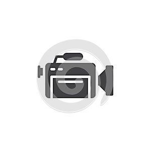 Professional video camera vector icon