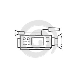 Professional video camera vector icon symbol videography and filmmaker isolated on white background