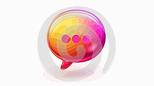 Professional Video Chat Bubbles Icon for Communication Designs