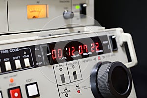 Professional video recorder. Control panel