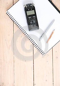 Professional Voice Recorder on table