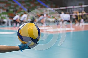 Professional volleyball match