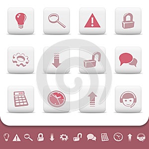 Professional web icons buttons vector set 2