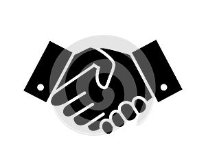 Professional welcome and respect handshake icon