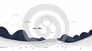 Professional Wide Angle Cloud Data Service Security Line Image