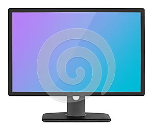 Professional widescreen Ñomputer monitor on white