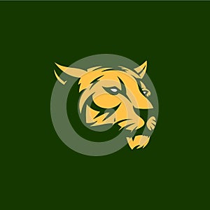 Professional wild tiger head logo icon. Sport team mascot logo template