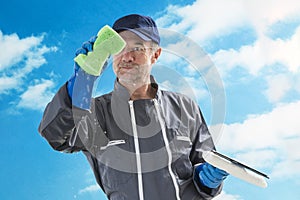 Professional window cleaner