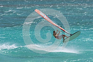 Professional windsurfer