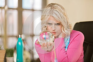 Professional Woman with Crystal Ball