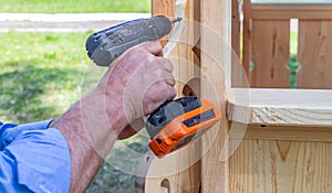 Professional work with power tools responsible master