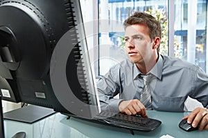 Professional working on computer