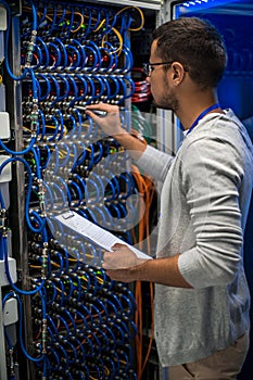 IT Professional Working with Servers