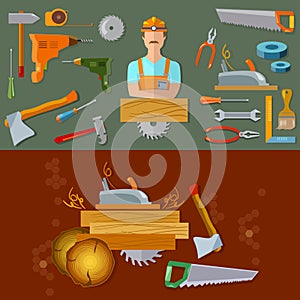 Professional workspace carpenter tools