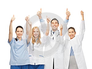 Professional young team or group of doctors